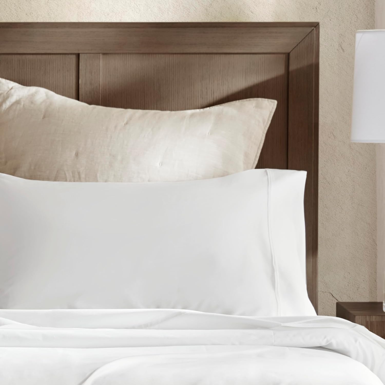 Harbor House Luxury 100% Egyptian Cotton Sheet Set, 400 Thread Count Sateen Weave, Soft & Breathable Bed Sheets with Deep Pocket, 4-Piece Queen Bedding Set, Bright White