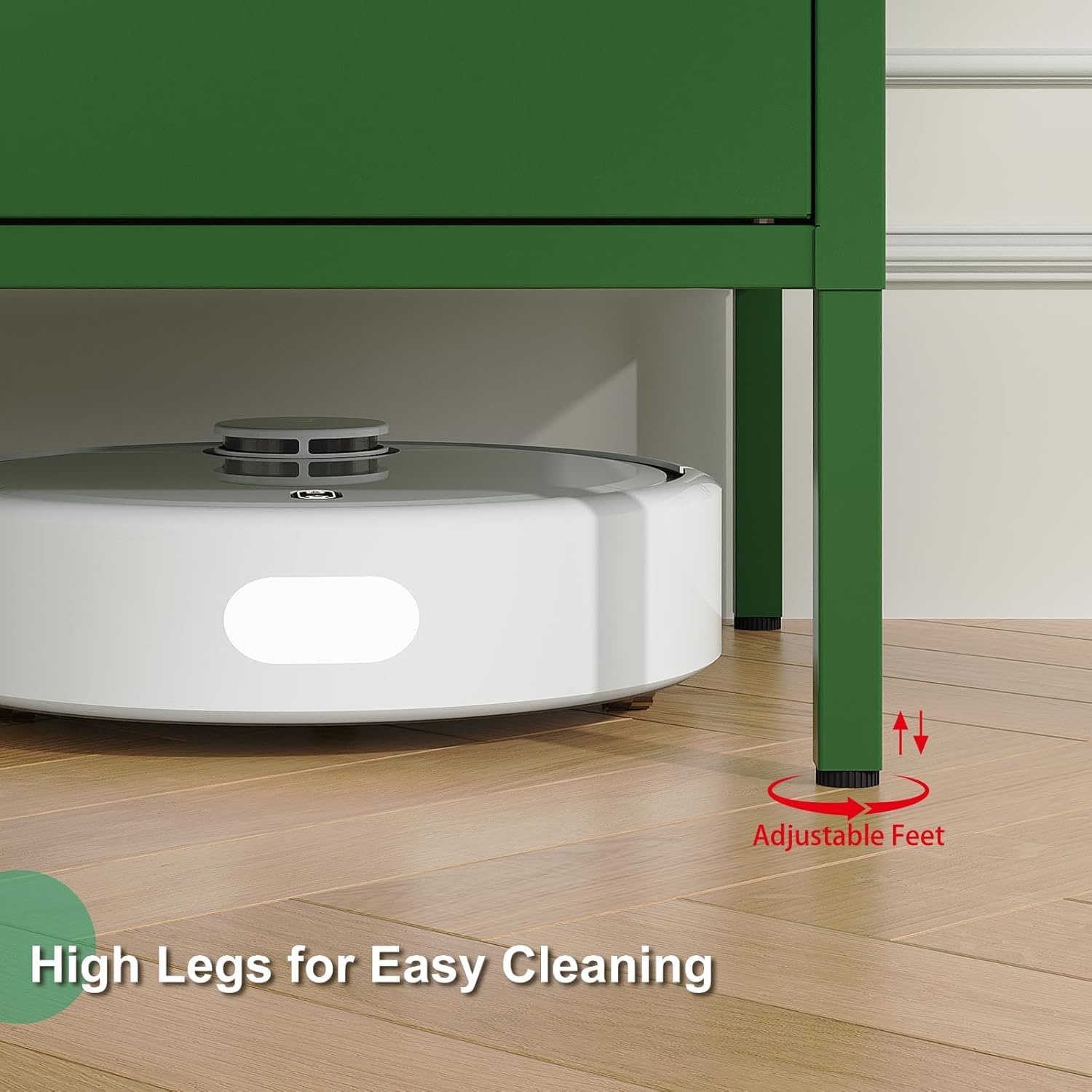 2 Door Metal Locker Storage Cabinet,40' H Green Cabinets for Storage with Doors, Freestanding Small Sideboard Pantry Cabinet for Small Spaces,Hallway,Home Office, Kitchen and Living Room