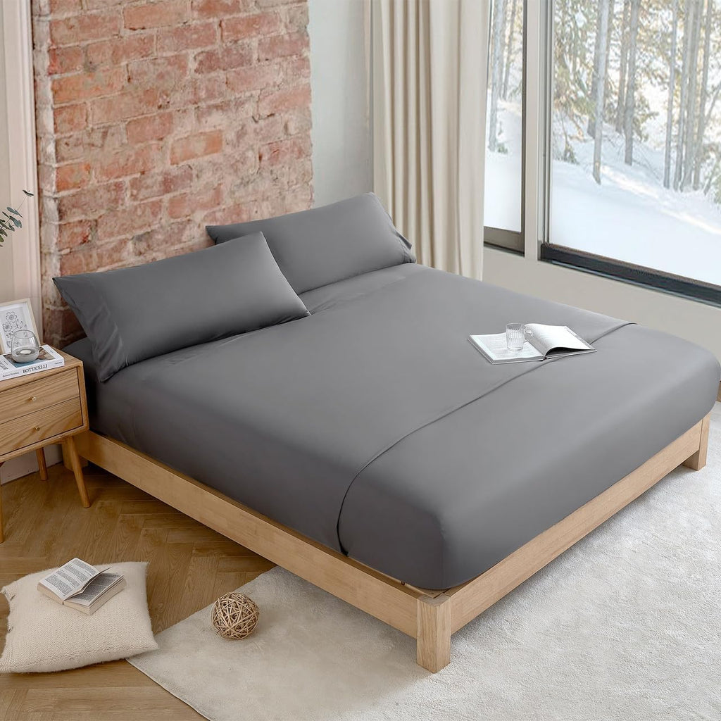 Byourbed Snorze® Cloud Sheet Set - Coma Inducer® Ultra Cozy - Queen in Charcoal