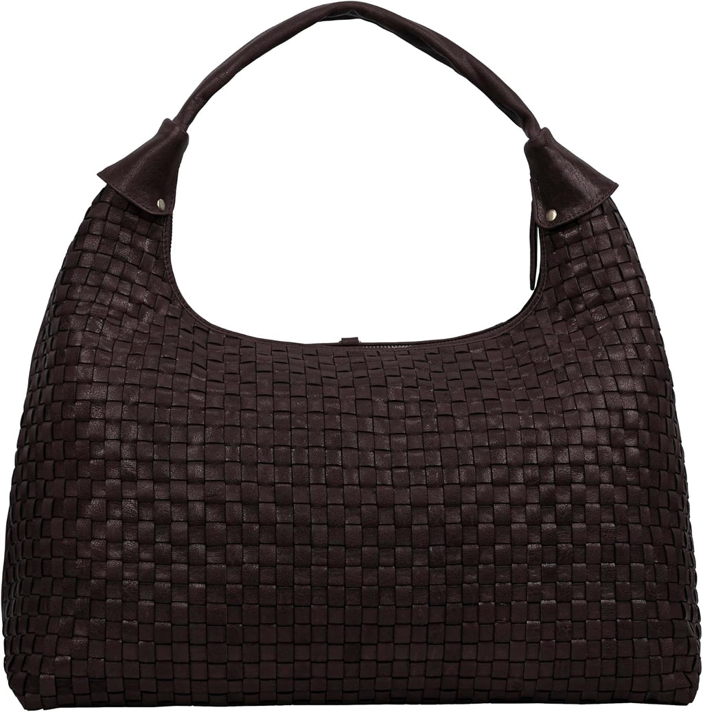 ANTONIO VALERIA Addison Braided Leather Tote Bag for Women
