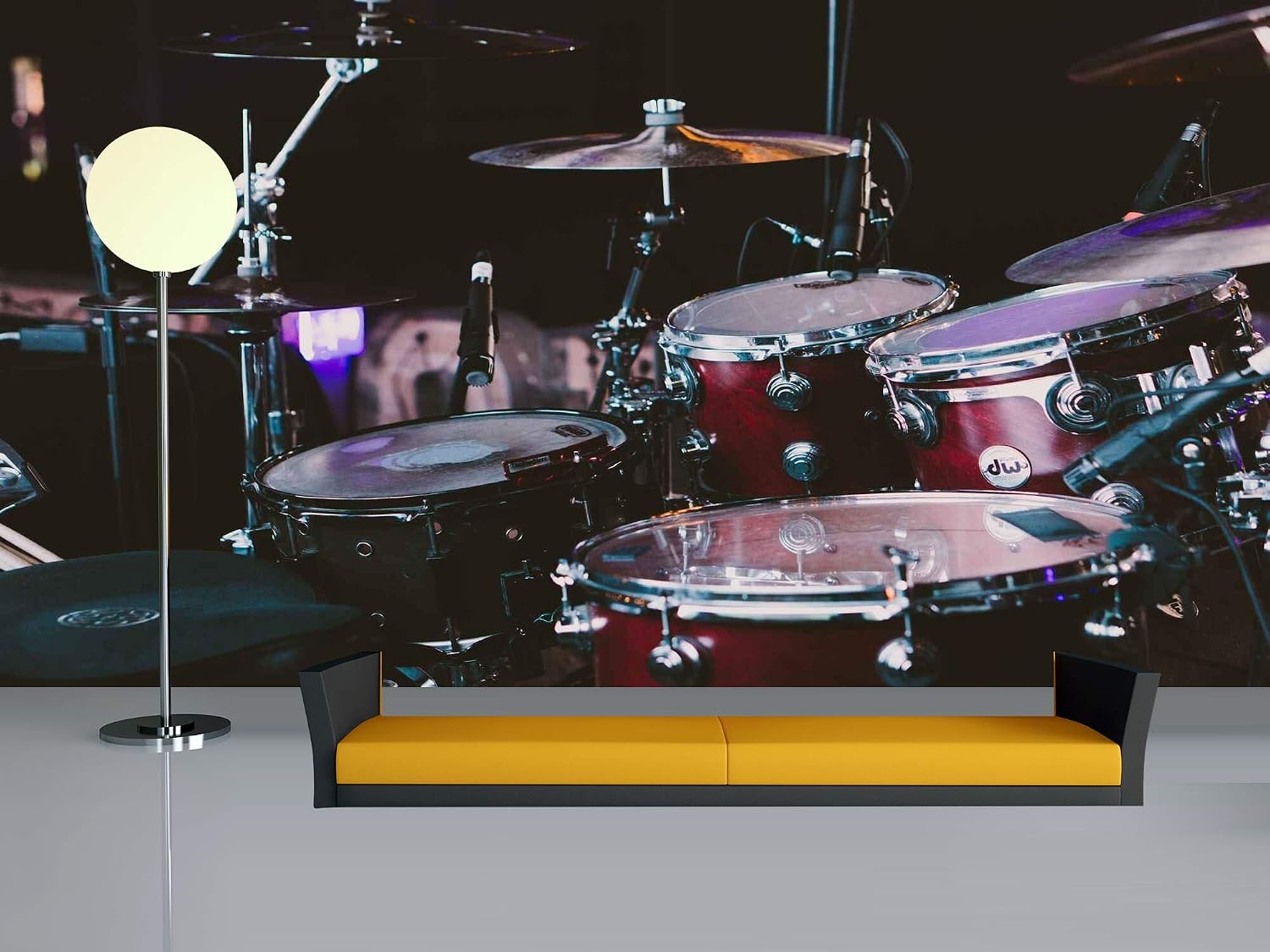 Avikalp Exclusive Awi4697 Drum Set Music Instrument Song Full HD Wallpapers (182cm x 152cm)