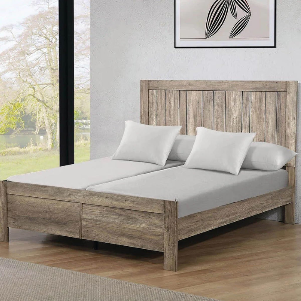 Royal Tradition Viscose from Bamboo Bed Sheets, Split California King, Solid Beige, Super Soft and Cool 5PC Sheet Set