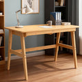 Nnewvante Writing Computer Desk 46' Bamboo Home Office Table with 2 Drawers, Modern Furniture Simple Study Makeup Workstation