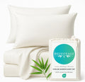 BedVoyage - TwinXL Viscose from Bamboo Sheets Set - Luxury Twin Extra Long Sheets - Cooling Bed Sheet 18' Deep Pocket - Ultra Soft Sheet and Pillowcase Sets - Ivory