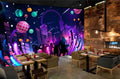 MWZ3463 Musical Show Instruments Bubbles Stars HD 3D Wallpaper for Disco Club Karaoke[20 ft x 15 ft] / [610 cm x 457 cm]