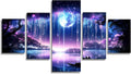 Dream Diamond Art 5 Piece Diamond Painting Galaxy 5D DIY Full Round Drill Dimond Art Paintings Rhinestones Crafts for Adults Gem Painting for Home Decor, Large Artwork for Wall 60 x 120 Inch, Model375