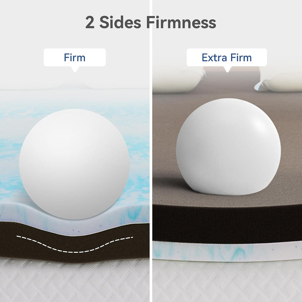 Extra Firm Mattress Topper: California King Size 3 Inch, High Density Bed Topper, Extra Support for Pain Relief,CertiPUR-US Oeko-Tex Certified 83x72