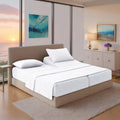 THREAD SPREAD 100% Egyptian Cotton Split King Sheets Sets for Adjustable Bed - Luxury 1200 Series Plush Collection Split Top King Sheets (5 PC, White), Soft, Cooling, 17' Deep Pocket Sheet Set