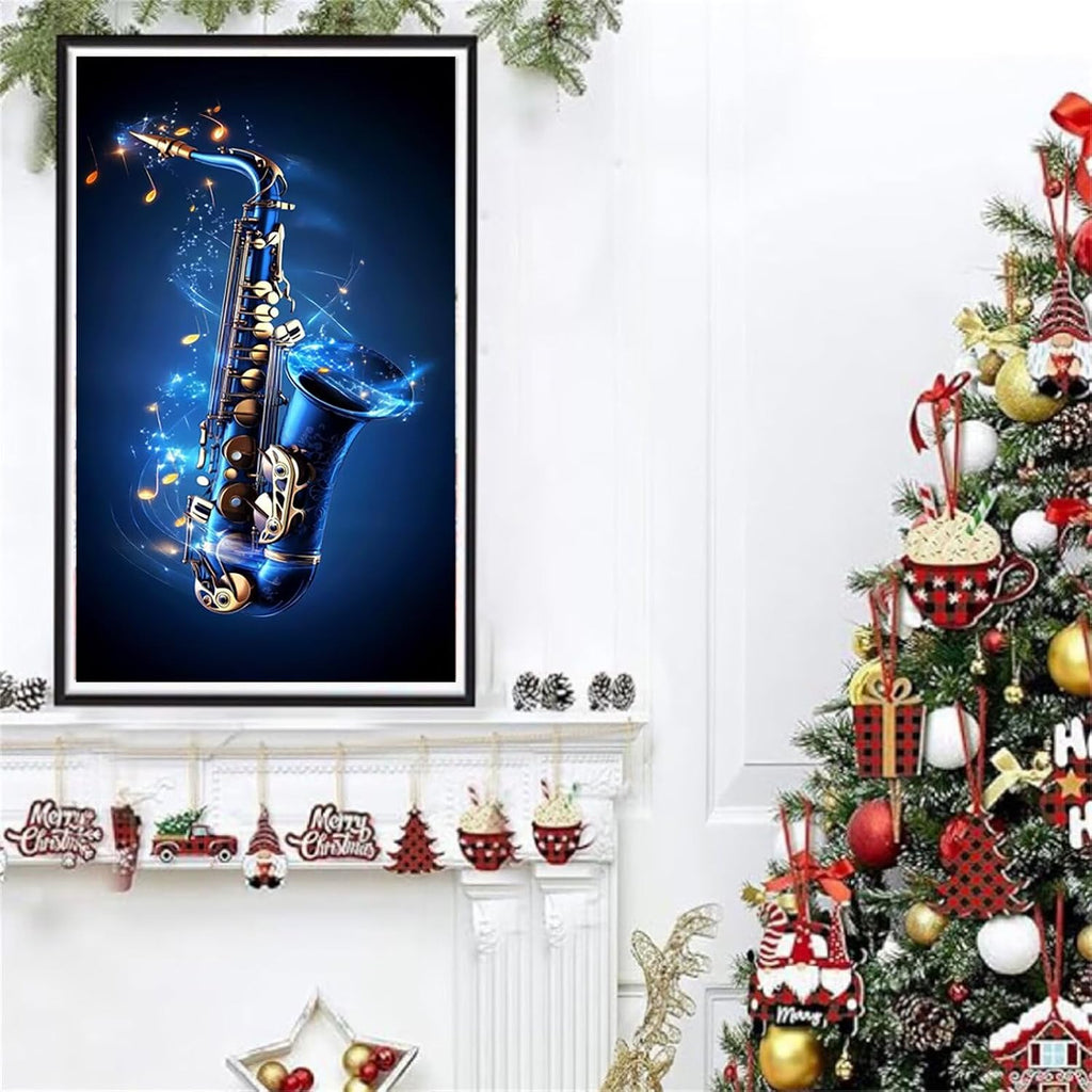 Diamond Art Kits for Adults Saxophone Diamond Painting Kits, 5D DIY Round Dream Full Drill Dimond Art Paintings Crystal Crafts for Adults for Gift Home Wall Decor, Large Size 36 x 72 Inch, Model885