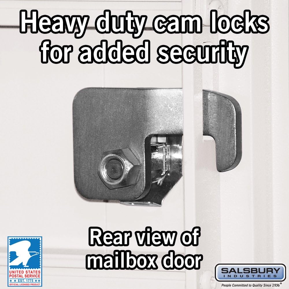 Salsbury Industries 3308WHT-U 8 A Size Doors, United States Postal Access Type I Cluster Box Unit, White