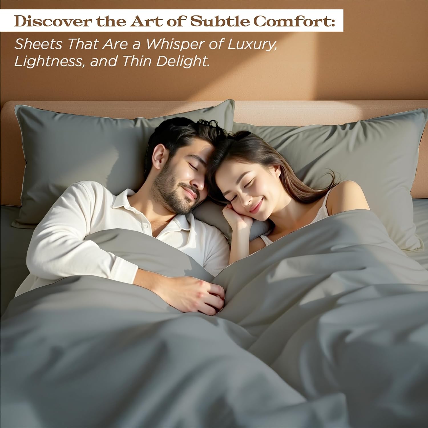 Bluemoon Homes 100% Egyptian Cotton Sheets Queen Size Sheet Set, Luxury Deep Pocket Queen Sheet, 1500 Series Soft & Ultra Smooth, 4 Piece Cool Durable Bedding Sheets & Pillowcases - Dark Grey