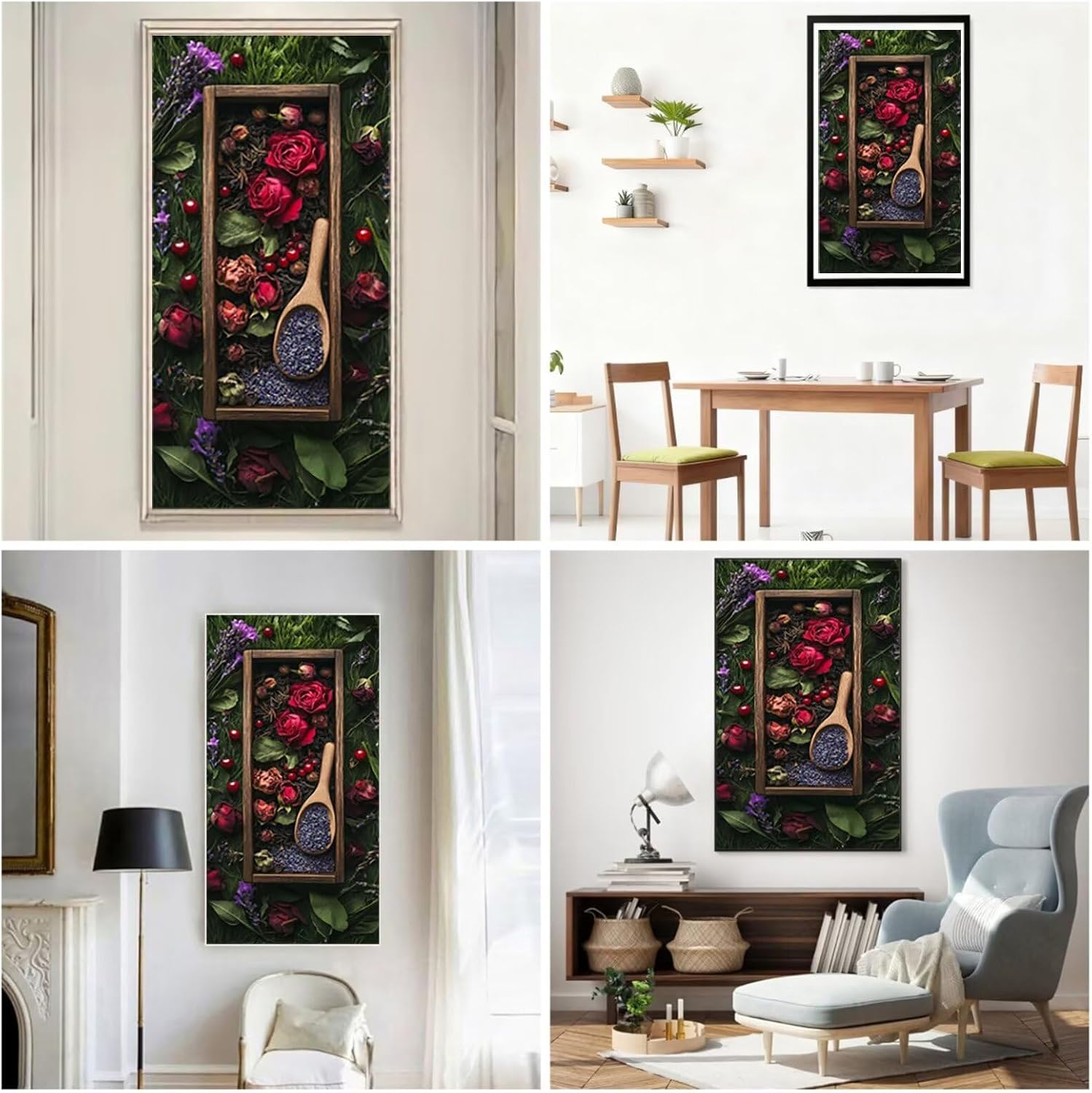 Diamond Art Kits for Adults Spices Diamond Painting Kits, 5D DIY Square Rose Full Drill Dimond Art Paintings Crystal Rhinestones Crafts for Adults for Home Wall Decor, Large Size 40 x 80 Inch,Model726