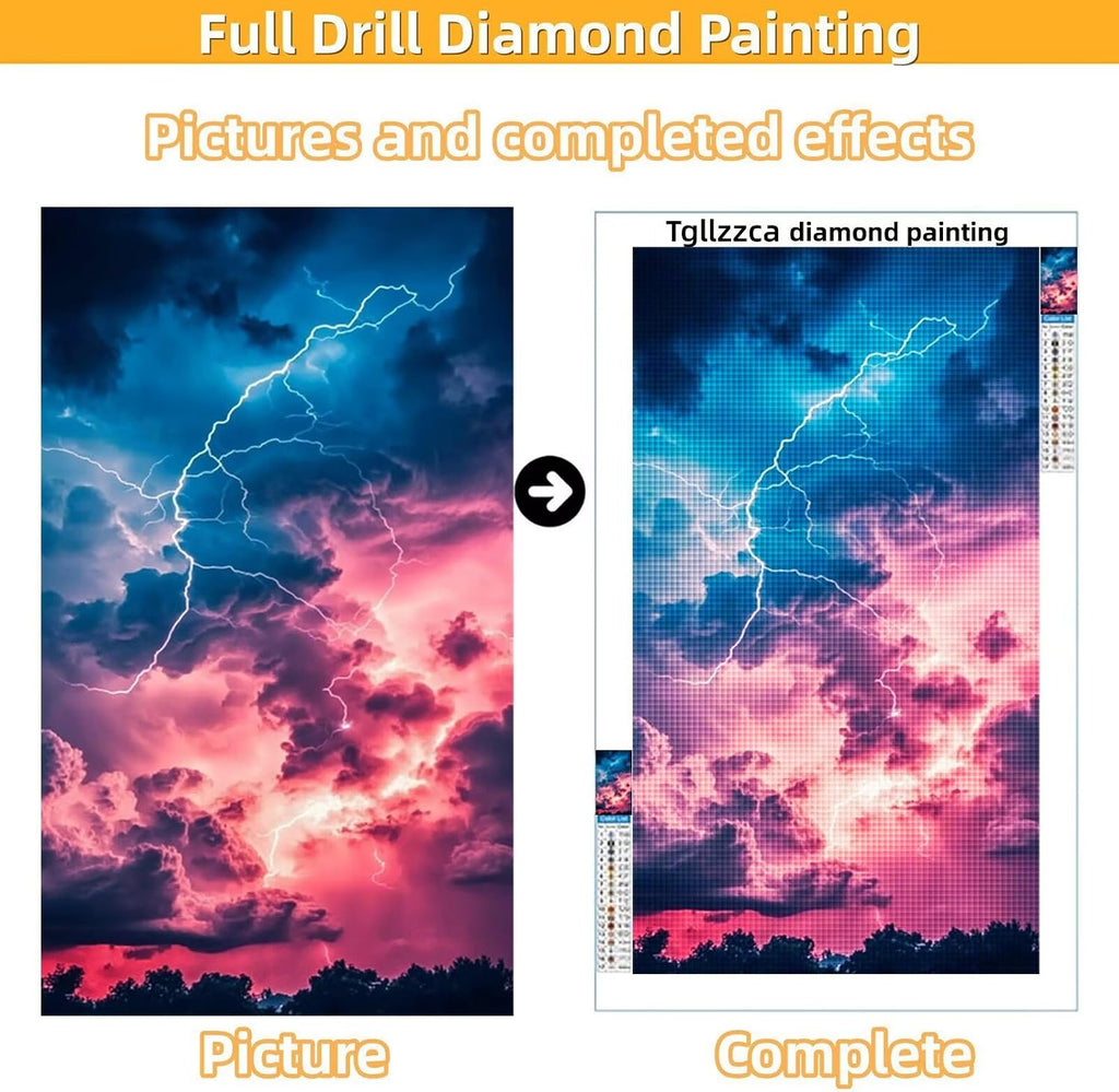 Diamond Art Kits for Adults Abstract Diamond Painting Kits, 5D DIY Square Sky Full Drill Dimond Art Paintings Rhinestones Crafts for Adults for Gift Home Wall Decor, Large Size 40 x 80 Inch, Model972