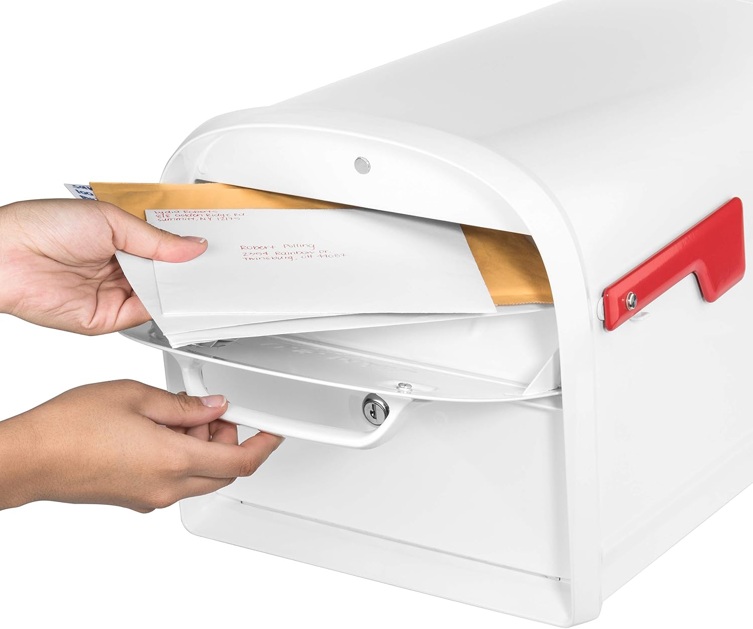 Architectural Mailboxes 6300W-10 Oasis 360 Mailbox, White
