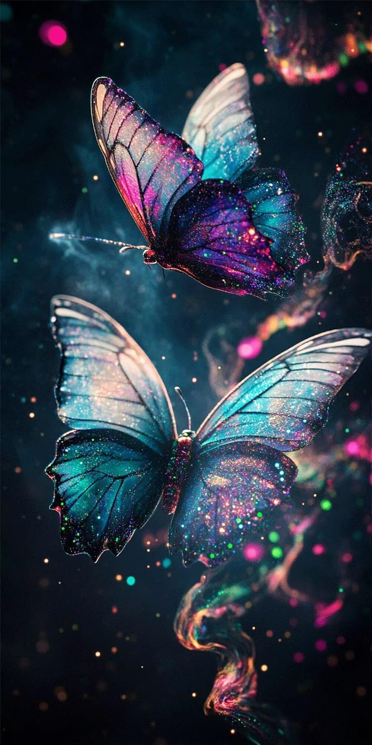 Diamond Art Kits for Adults Butterfly Diamond Painting Kits, 5D DIY Round Dream Full Drill Dimond Art Paintings Crystal Crafts for Adults for Gift Home Wall Decor, Large Size 36 x 72 Inch, Model765