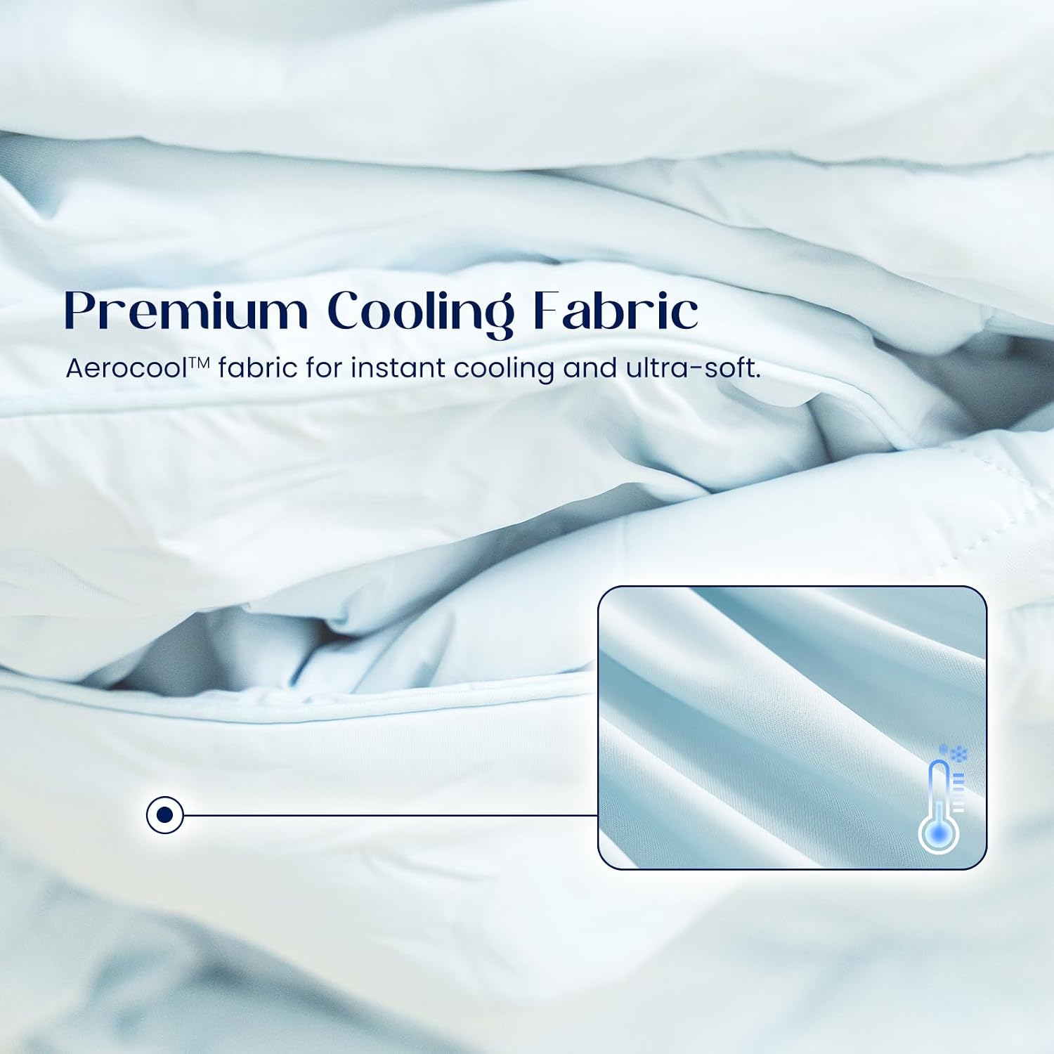 Dream Valley® Outlast® Deepsleep Cooling Comforter, Full/Queen Size, NASA-Grade Space Technology Cooling Blanket for Hot Sleepers Night Sweats, Q-Max > 0.45 Aerocool™ Breathable, Cool Grey, 90'x90'
