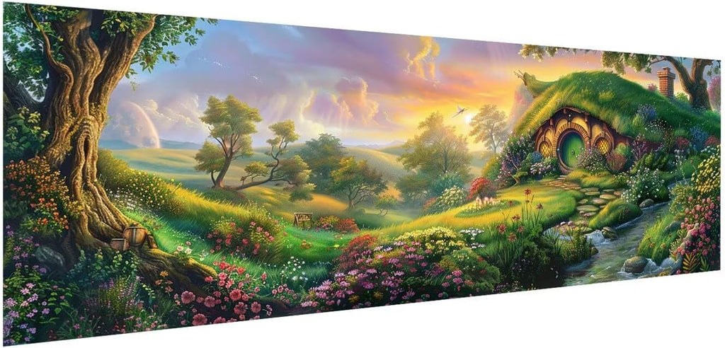Large Diamond Art Kits for Adults, Diamond Painting Landscape Dimond Painting Plant Wall Art Mosaic Kits, DIY Crystal Arts & Crafts Canvas Paintings, Hobbies for Women, Room Decor 120 x 40inch Z4-42
