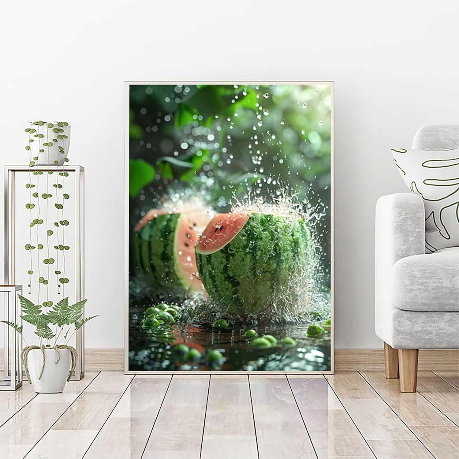 Diamond Art Watermelon Diamond Painting Fruit Dimond Art Painting for Adults Beginners, 5D Crystal Gem Crafts Mosaic Kits for Adults Hobbies for Women Gifts, Room Decor, 36 X 48 Inch Canvas -zjn2506J8