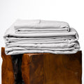 Olive + Crate Tencel Lyocell Eucalyptus Queen Size Sheet Set - Cooling Tencel Sheets for Hot Sleepers with 18 Inch Deep Pocket Fit - Gray Mist 4-Piece Set