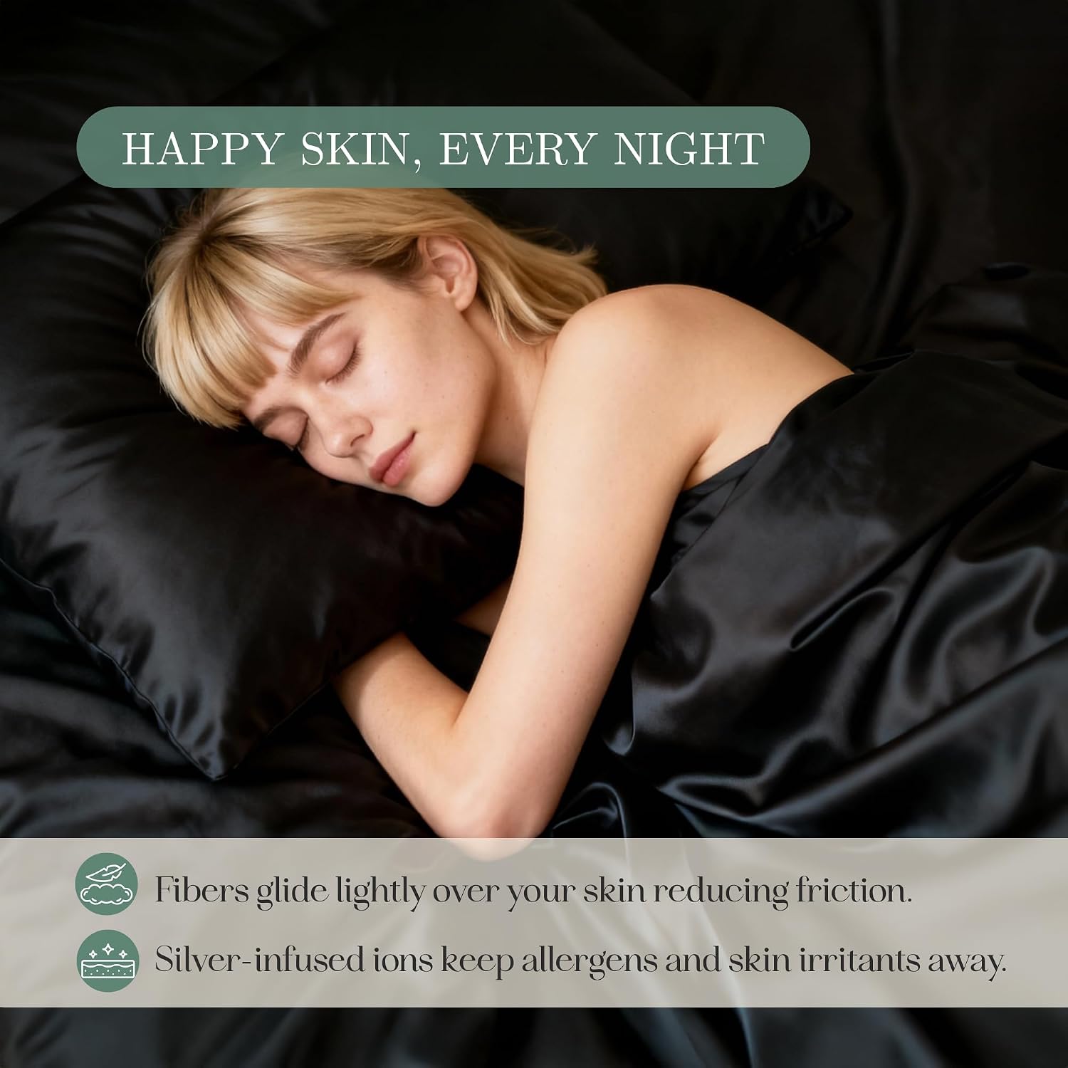 CASILVA Eucalyptus Sheets - Infused with Silver for Anti-Odor, Softer Than Silk Fibers, More Cooling Than Cotton - Perfect for Hot Sleepers & Sensitive Skin - 100% Tencel Lyocell - Queen Sheet Set