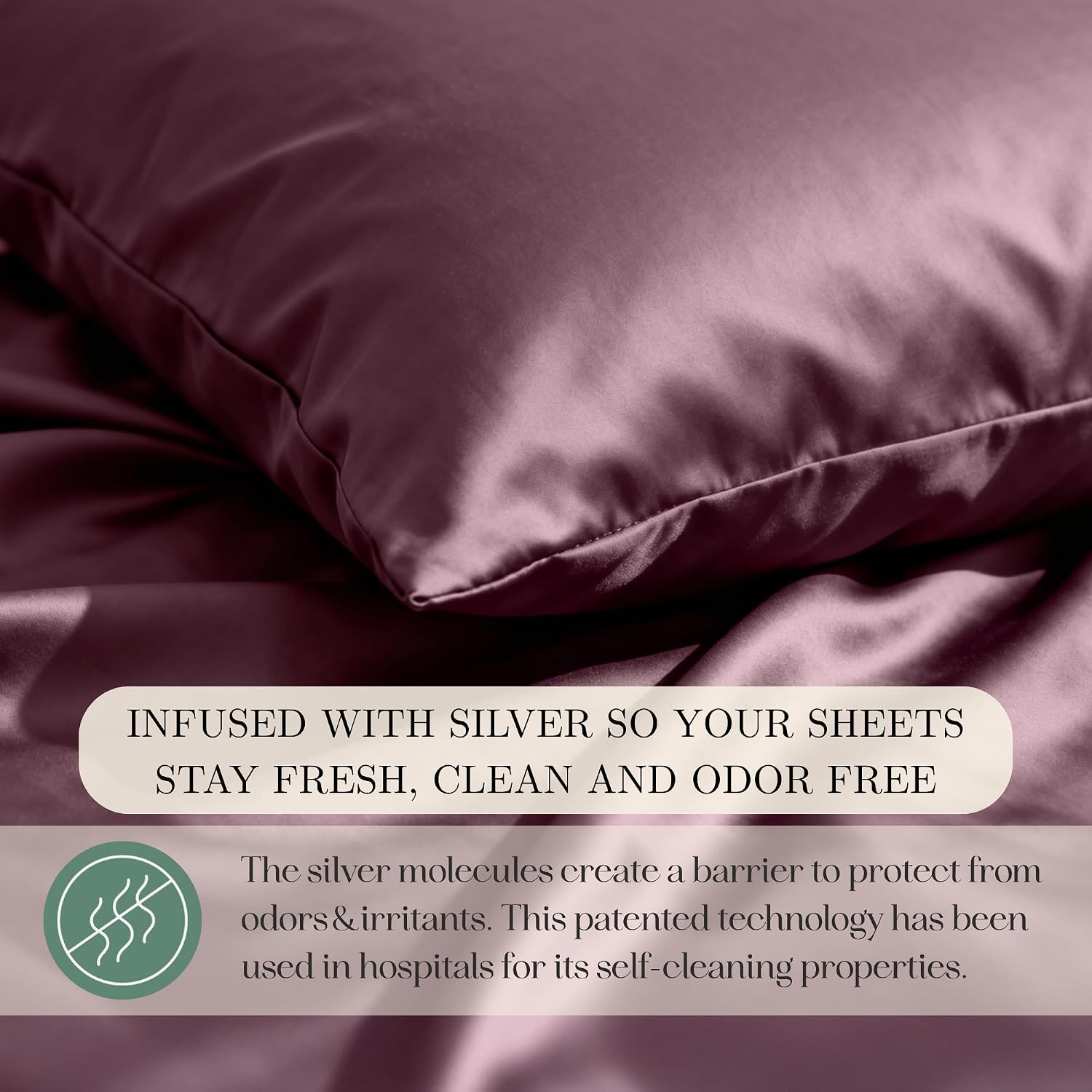 CASILVA Eucalyptus Sheets - Infused with Silver for Anti-Odor, Softer Than Silk Fibers, More Cooling Than Cotton - Perfect for Hot Sleepers & Sensitive Skin - 100% Tencel Lyocell - Queen Sheet Set