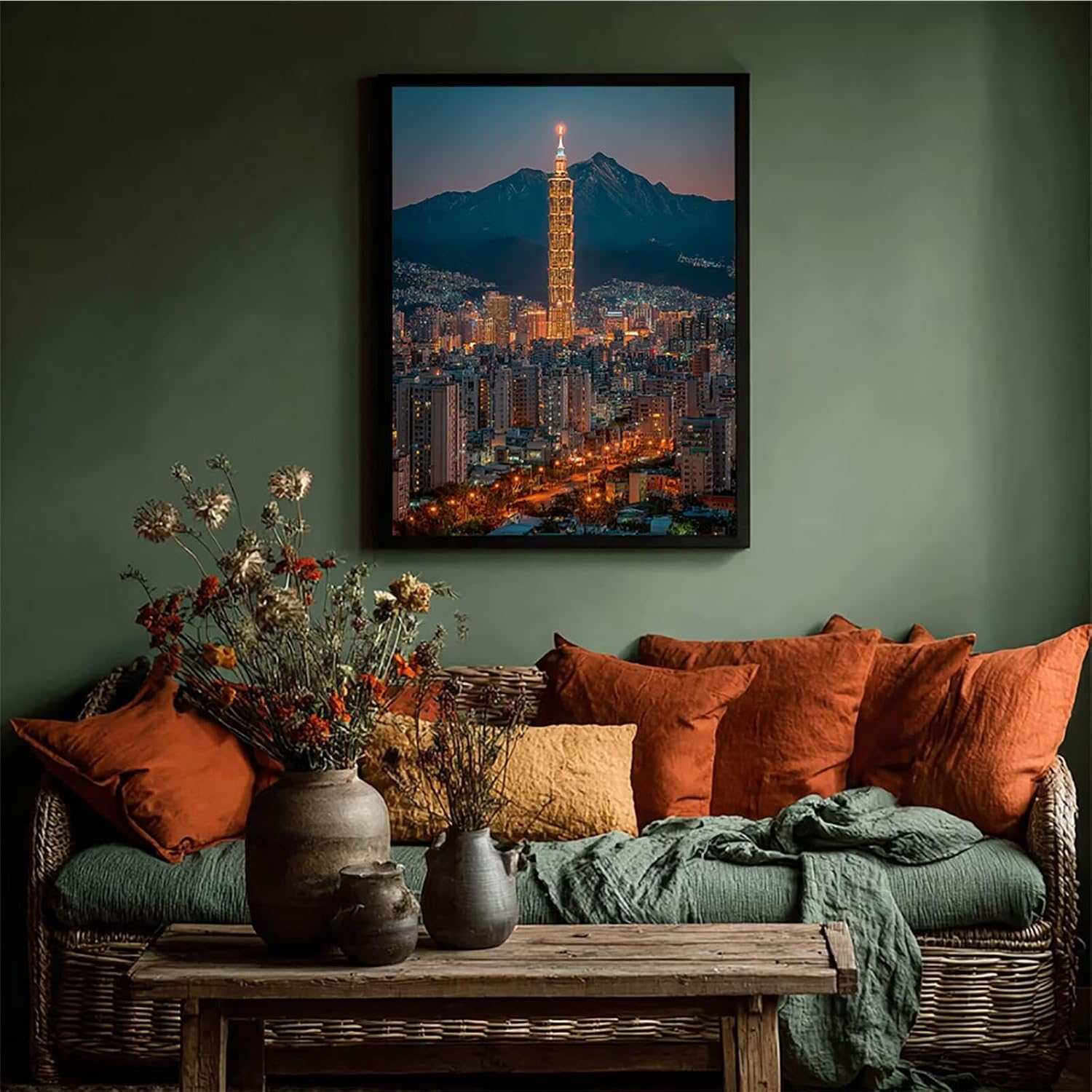 City Diamond Art Kits for Adults, Night View 5D Diamond Painting, Full Drill Dimond Art Paintings for Beginners, DIY Pictures Gem Crafts for Adults, Hobbies for Women, Fall Decor, Gifts 40x54in 8-1213