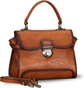 Genuine Leather Purses and Handbags for Women Vintage Real Leather Shoulder Bag Crossbody Purses Satchel Bag with Strap