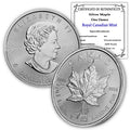 1988 - Present (Random Year) 1 oz Canadian Silver Maple Leaf Coin Brilliant Uncirculated with Certificate of Authenticity $5 Seller BU