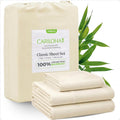 Cariloha 100% Organic Bamboo Viscose Sheets - 3-Piece Twin XL Sheet Set - 18 in Extra Deep Pockets - Buttery Soft, Hypoallergenic, Cooling Sheets - Oeko-TEX Standard 100 - Ivory