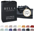 Bella Coterie Luxury Bamboo Viscose Queen Size Sheet Set | 100% Organically Grown | Ultra Soft | Cooling for Hot Sleepers | 18' Deep Pocket [Black]