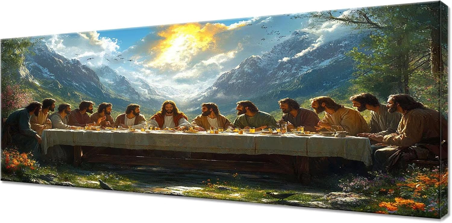 Last Supper Diamond Art Kits for Adults,Large Diamond Painting Tree Dimond Art Paintings by Numbers Kit for Beginner,90x36in Diamonds Pictures Crystal Arts Crafts for Room Decor,Gifts for Women Z1-32