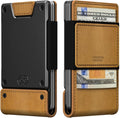 PROOF Wallet | Slim Minimalist Wallets for Men | Leather & Metal | RFID Wallet | Front/Back Pocket | Gift Box | Veteran Owned