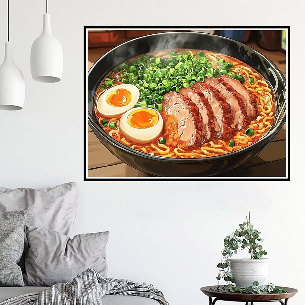 Hand-Pulled Noodle Diamond Art Kits for Adults, Abstract Diamond Painting Large 48x36inch, Gem Art Crafts for Adults Mosaic Kits, Full Drill Round Dimond Dots Crystal Paintings, Home Decor -zjn25011GL