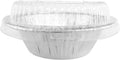 KitchenDance Mini Pie Tins with Snap-On Lids - Aluminum Pie Pans for Single Portions - Ideal for Fruit Tarts, Pies, Cheesecakes, Cobblers, Flan - Oven and Freezer Safe - 1152P (2000, Silver)