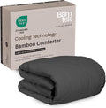Cooling Comforter Oversized King – Lightweight All Season Down Alternative Duvet Insert, Hypoallergenic Plush Fill, 100% Viscose from Bamboo Cover - Charcoal, 116'x 98'
