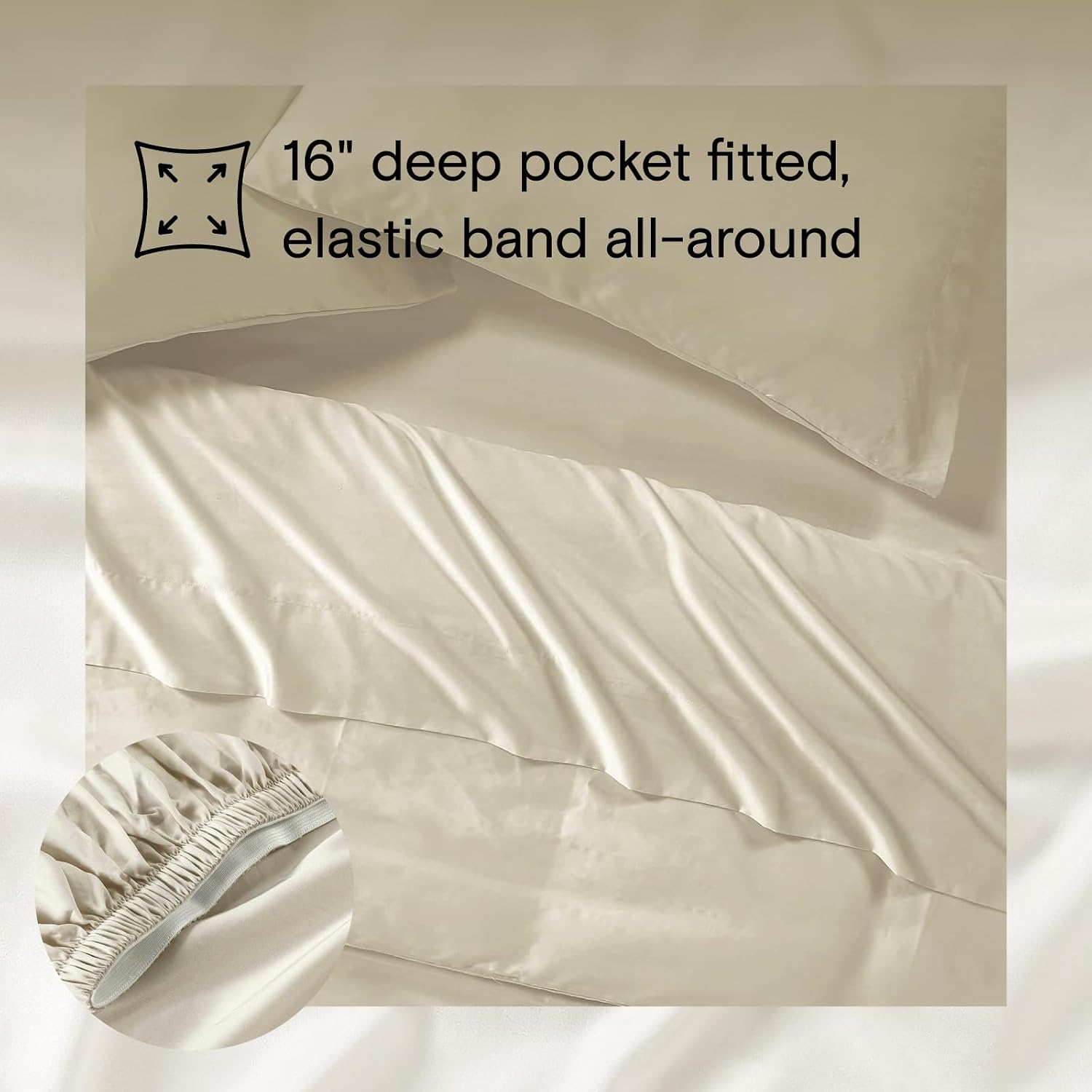 Sijo AiryWeight Tencel Sheet Set, 100% Lyocell Derived from Eucalyptus, Buttery Soft, Architectural Digest Best Cooling Sheets Winner - 3pc - 2 Pillowcases 1 Fitted (Fog, Cal King)