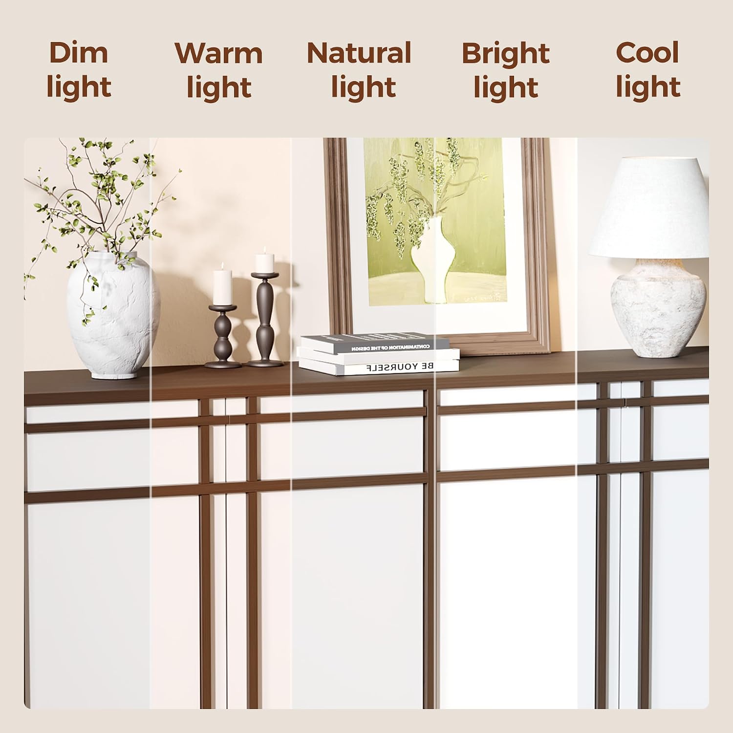 58 inch Sideboard Buffet Cabinet with 3 Drawers, Modern Credenza with 4 Doors & Adjustable Shelf, Large Coffee Bar Storage for Kitchen, Entryway