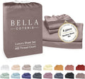 Bella Coterie Luxury Bamboo Viscose Queen Size Sheet Set | 100% Organically Grown | Ultra Soft | Cooling for Hot Sleepers | 18' Deep Pocket [Mocha]
