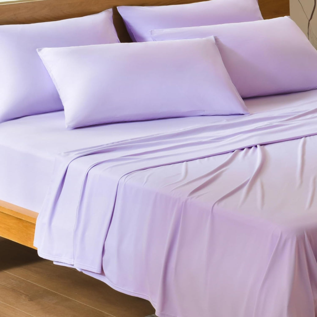 REST® Evercool®+ Top Sheet, Cali King/King Size, Lavender Breeze, 104'X108' (1 Flat Sheet only)