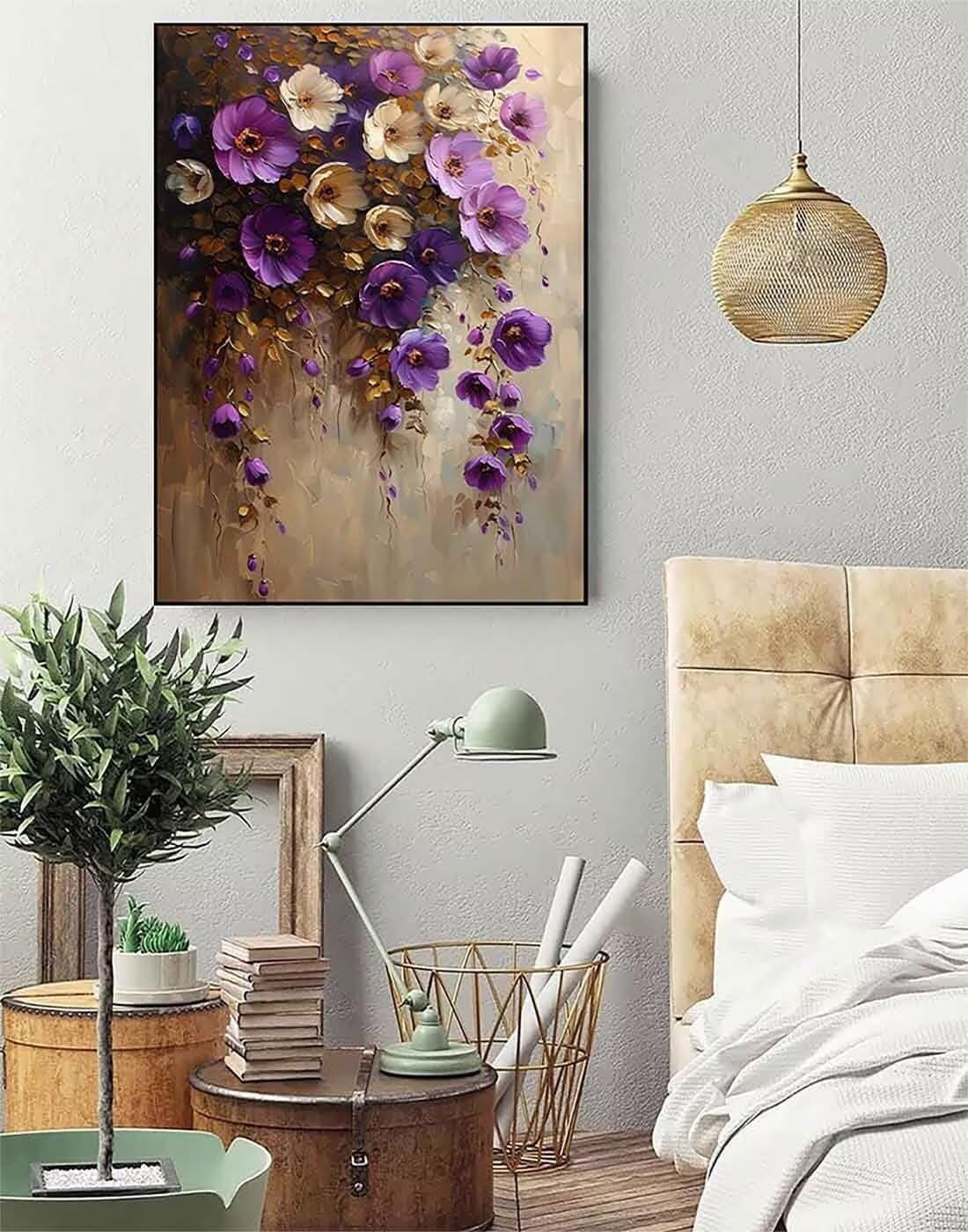 Diamond Art Magnolia Diamond Painting Flower Dimond Art Painting for Adults Beginners, 5D Crystal Gem Crafts Mosaic Kits for Adults Hobbies for Women Gifts, Room Decor, 40 x 54 Inch Canvas -zjn25062U