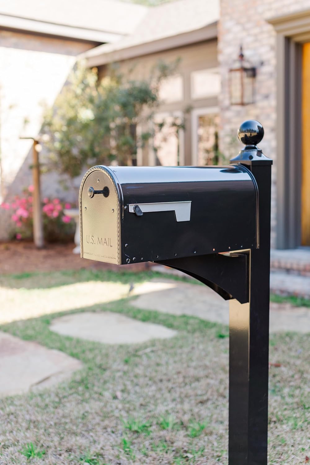 Architectural Mailboxes Landover Aluminum Mailbox Post, Black