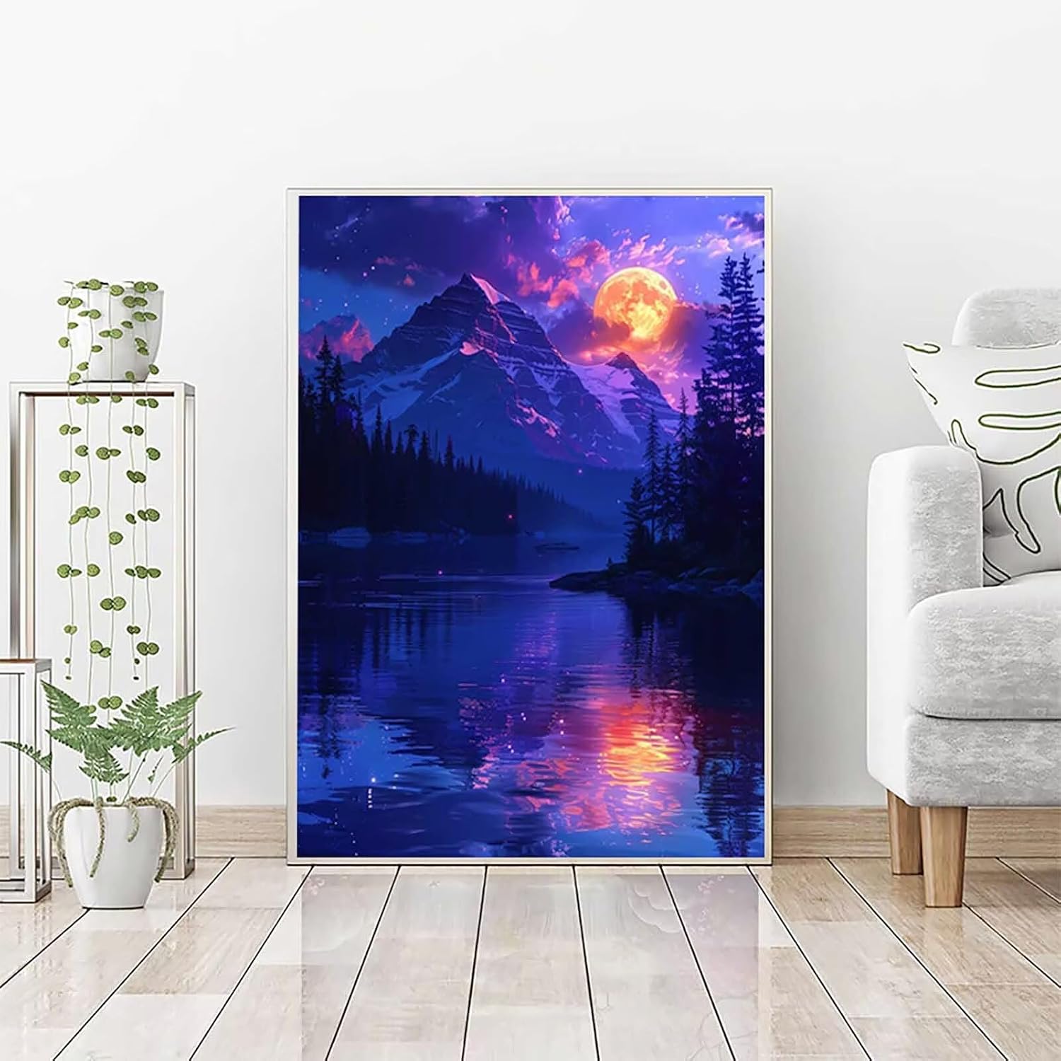 Diamond Art Mountain Diamond Painting Landscape Dimond Art Painting for Adults Beginners, 5D Crystal Gem Crafts Mosaic Kits for Adults Hobbies for Women Gifts, Room Decor, 36 X 48 Inch Canvas -zjn265C