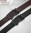 Ratchet Belts for Men 1-Pack, Stylish Genuine Leather Belts in Gift Set, 35mm