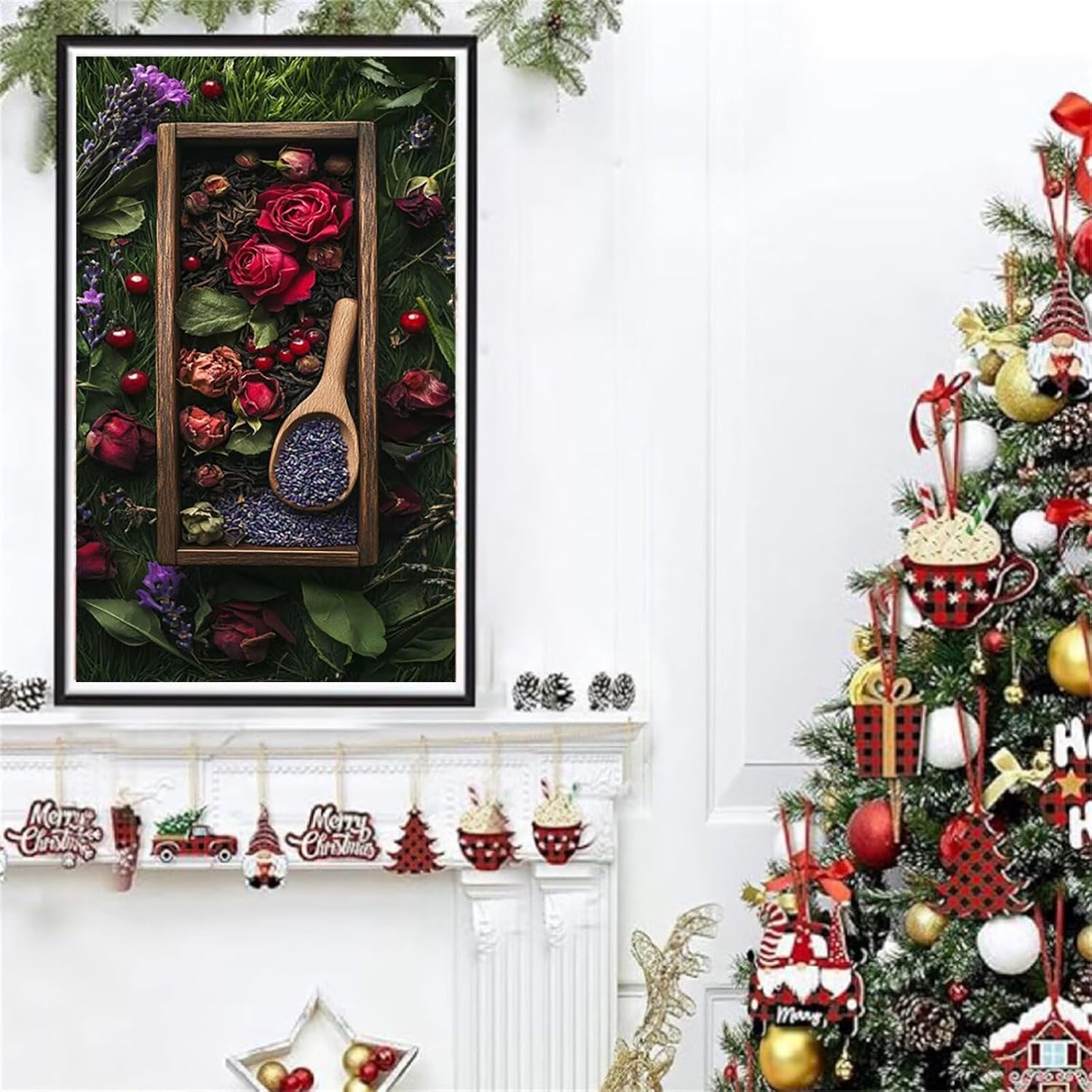Diamond Art Kits for Adults Spices Diamond Painting Kits, 5D DIY Square Rose Full Drill Dimond Art Paintings Crystal Rhinestones Crafts for Adults for Home Wall Decor, Large Size 36 x 72 Inch,Model726