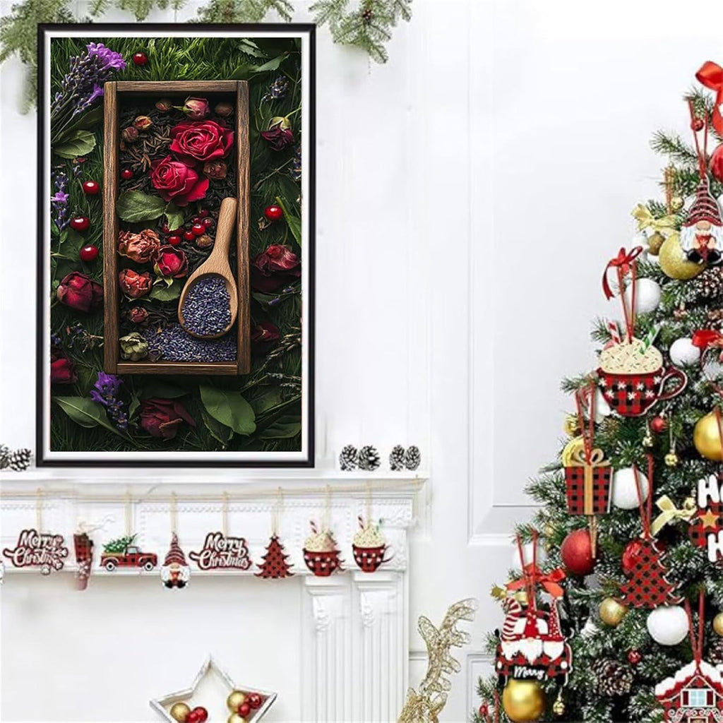 Diamond Art Kits for Adults Spices Diamond Painting Kits, 5D DIY Square Rose Full Drill Dimond Art Paintings Crystal Rhinestones Crafts for Adults for Home Wall Decor, Large Size 40 x 80 Inch,Model726
