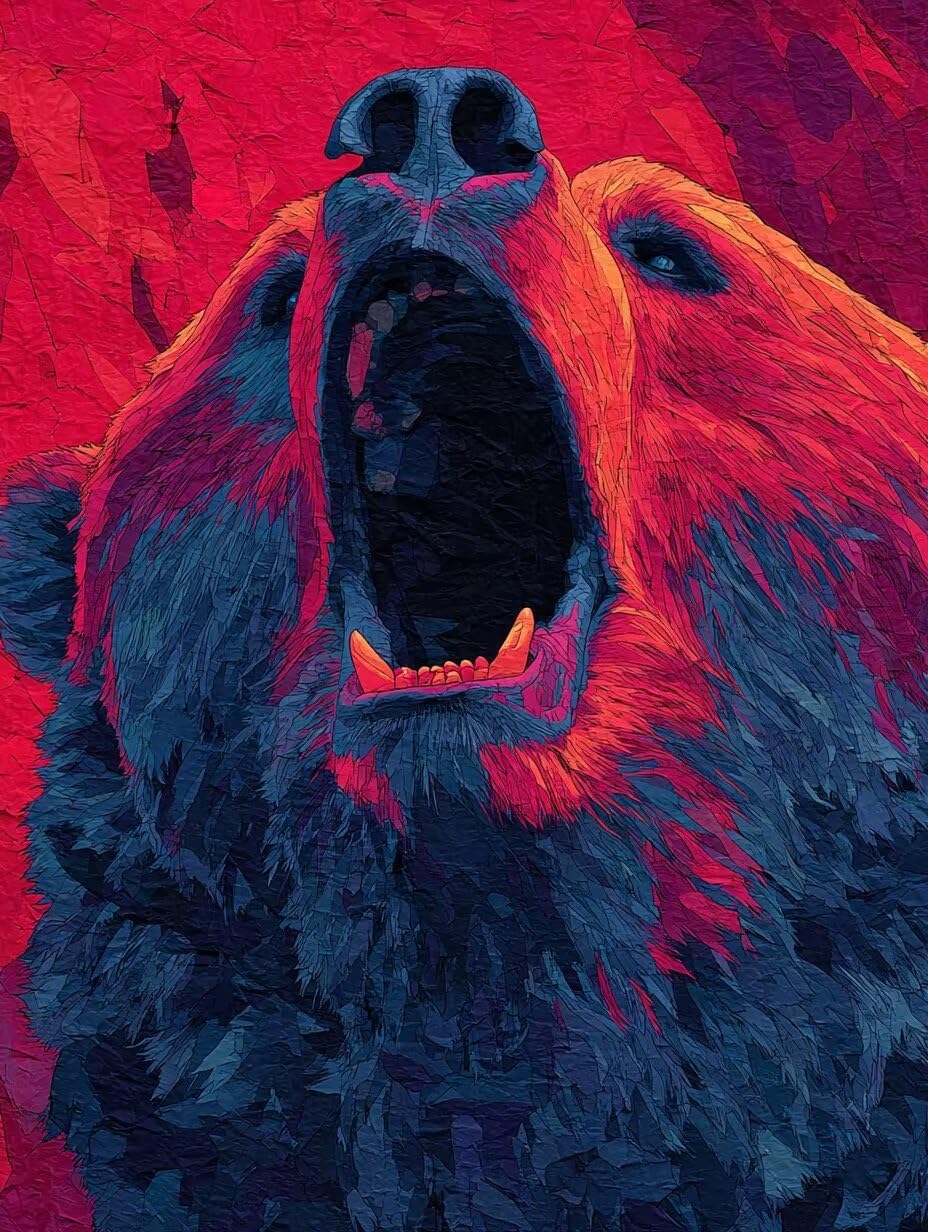 Animal Diamond Art Kits for Adults, Bear 5D Diamond Painting Kit, 5D DIY Full Drill Dimond Art Paintings, DIY Dimond Gem Crafts for Adults Beginners, Wall Decor for Bedroom, Gifts, 40x54in L-5301