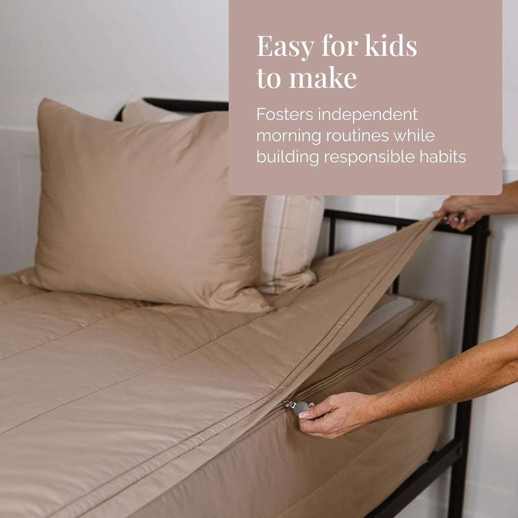 Beddy's All in One Bed in a Bag Zipper Bedding Set, Bottom Sheet, Cuddle Blanket, Comforter, Pillowcase(s) & Sham(s), Minky Interior Sheets with Comforter, Zip Bedding for Dorms, Bunks, Kids & Adults