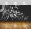 Avikalp Exclusive Awi4687 Black and White Music Instrument Song Full HD Wallpapers (365cm x 304cm)