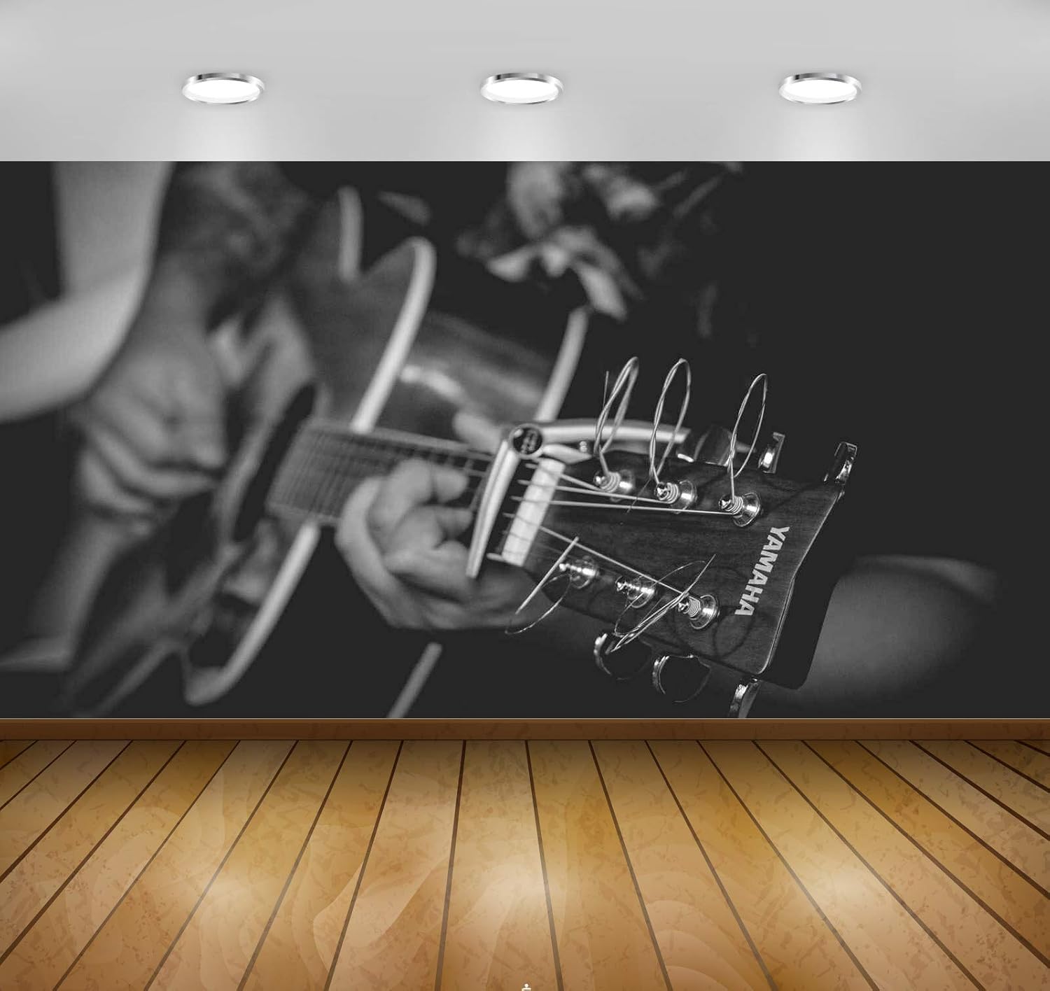 Avikalp Exclusive Awi4687 Black and White Music Instrument Song Full HD Wallpapers (365cm x 304cm)