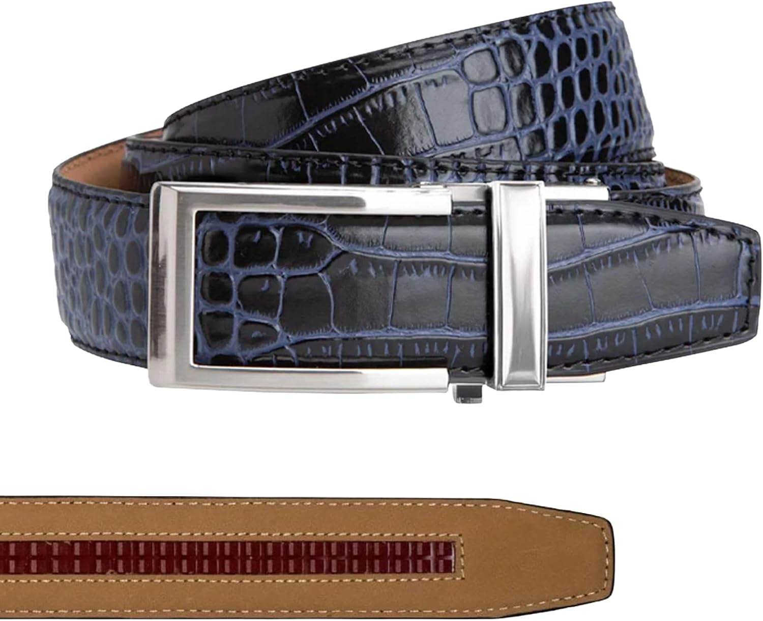 Nexbelt Cayman V2 Ratchet Belt for Men – Adjustable 1 3/8' Strap - Cut-to-Fit - Luxury Golf & Dress Belt